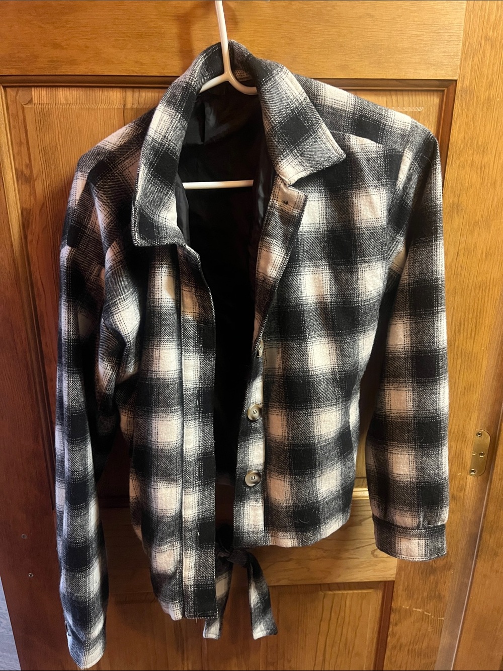 Lulu's Black and White Plaid Jacket